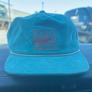 Blue/Green Corduroy Patagonia snapback hat